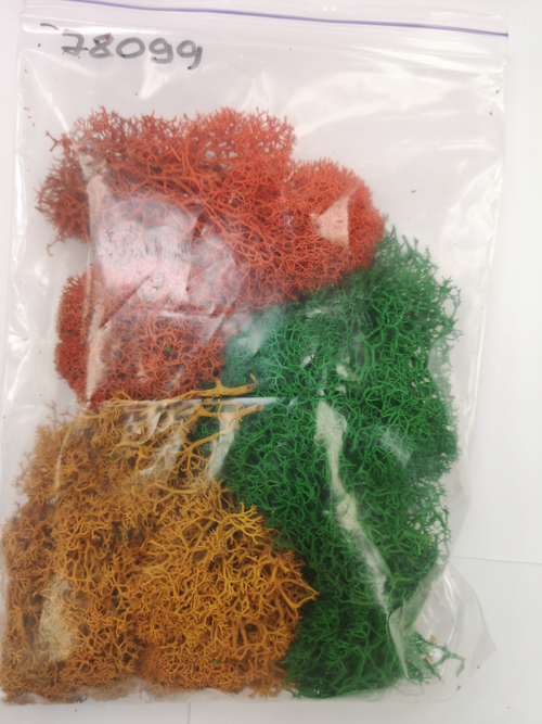 Мох для изготовления кустов и деревьев 3 цвета