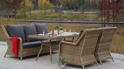 "Гляссе" кресло плетеное из искусственного ротанга, цвет соломенный