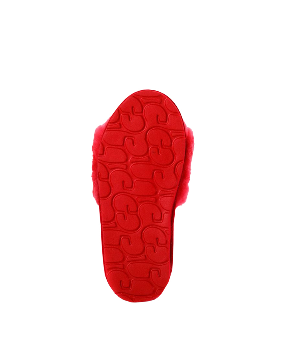 FLUFF SLIDE SLIPPER-watermelon red