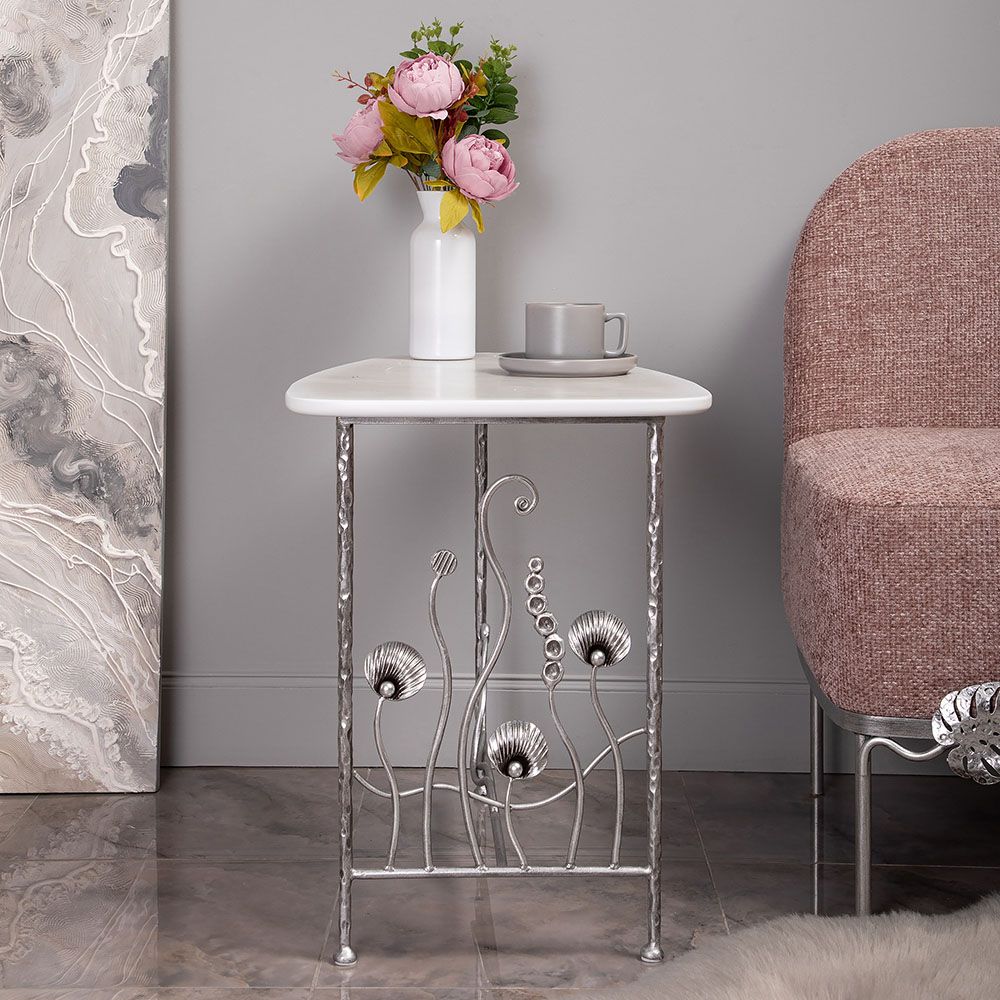 Столик декоративный Блюм - 2 Античное серебро