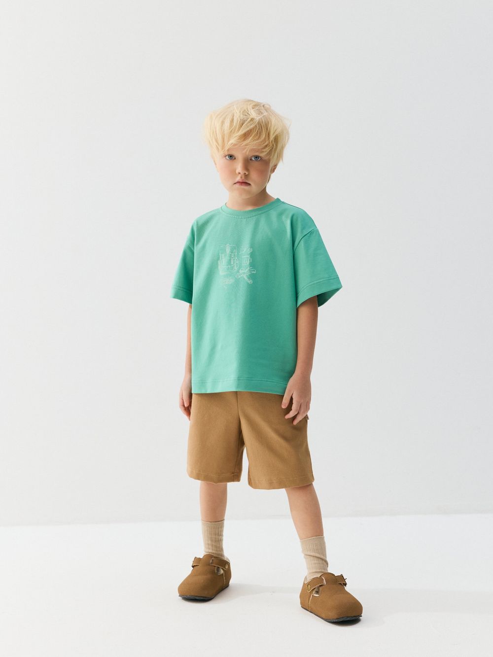 Футболка оверсайз "Зеленая мята" с принтом