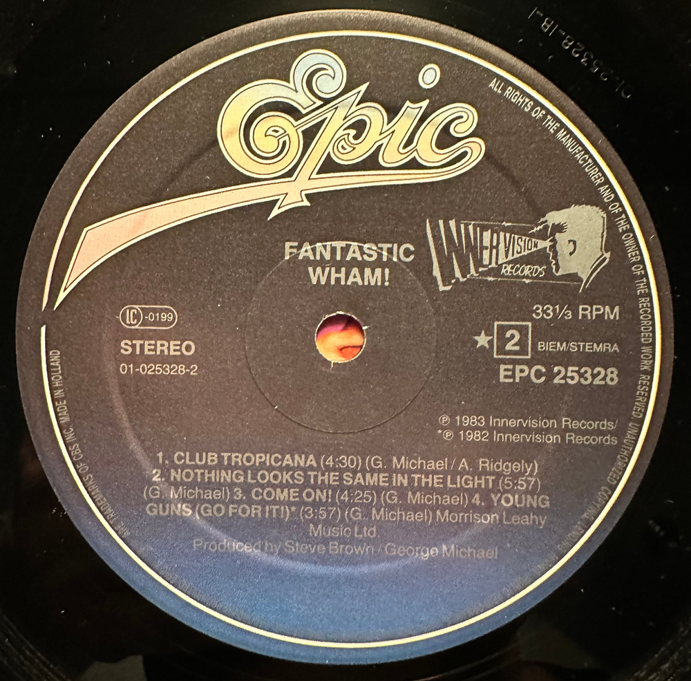 Wham! - Fantastic (Голландия 1983г.)