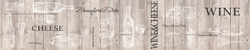 Кухонный фартук Вино и сыр (Ф-120) 2000х600 мм