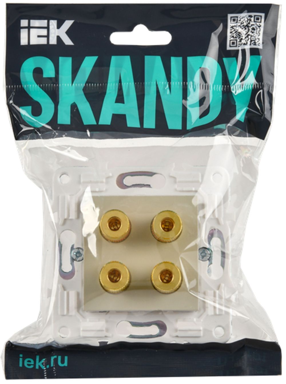 SKANDY Аудиорозетка 4-местная SK-A01B бежевый IEK