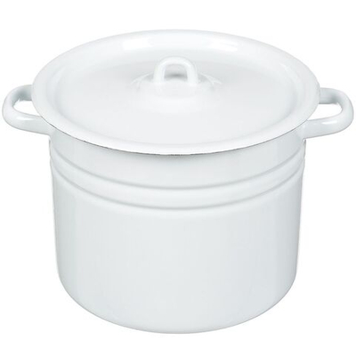 Кастрюля сталь, эмал, 9 л, с крыш, Сиб товары, С41622/П/3, в асс, индукц