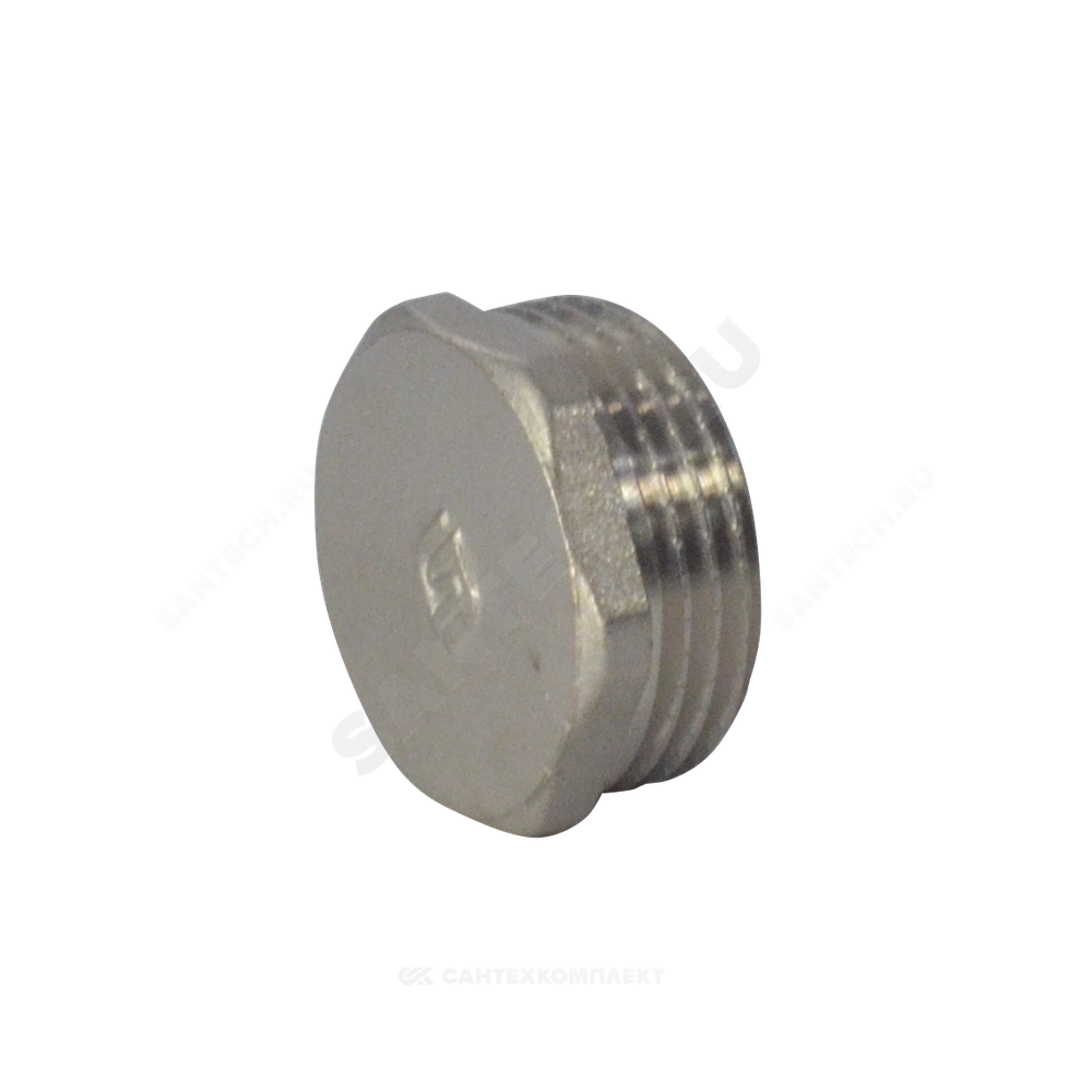 Заглушка латунь никель Ду 32 (1 1/4") НР SantechSystems