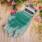 Перчатки нейлоновые «Меланж» с ПВХ покрытием полуоблитые, зеленые 8 р-р ДоброСад