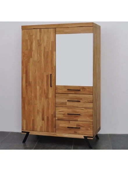 Шкаф распашной Флеверс, 2 двери, 3 ящика из массива дуба