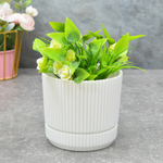 Кашпо Стрип 0,6л d11см с подставкой, белый