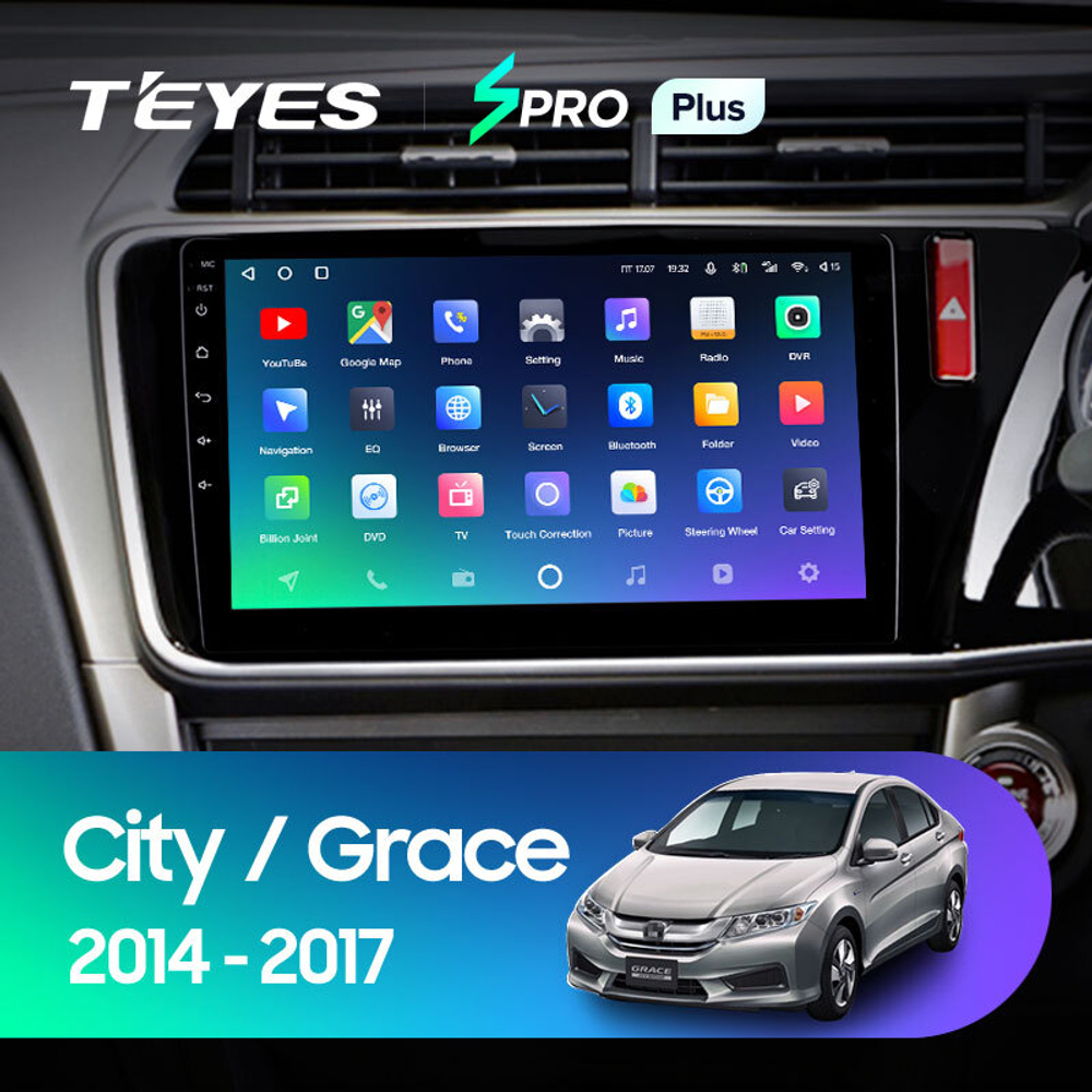 Teyes SPRO Plus 10,2" для Honda City, Grace 1  2014-2017 (прав)