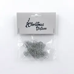 Крючки для елочных украшений, серебро, 50 шт., Christmas DeLuxe (86785)