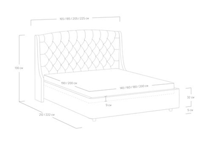 Кровать Diamant (180x200)