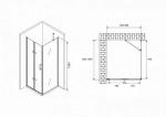 Душевой уголок ABBER Zart AG08100P-S101 100x100 стекло прозрачное/профиль хром