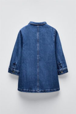 ZARA ДЖИНСОВОЕ ПЛАТЬЕ, СИНИЙ