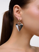 Серьги "Elongate brutal star" Bicolor