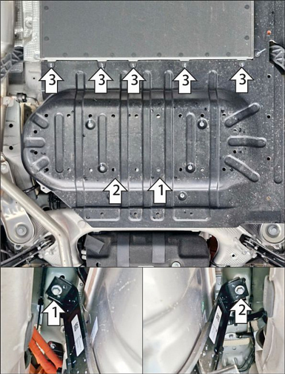Защита топливного бака. 4 мм, Алюминий для Li Auto L9 2024-н.в., Motodor.349913