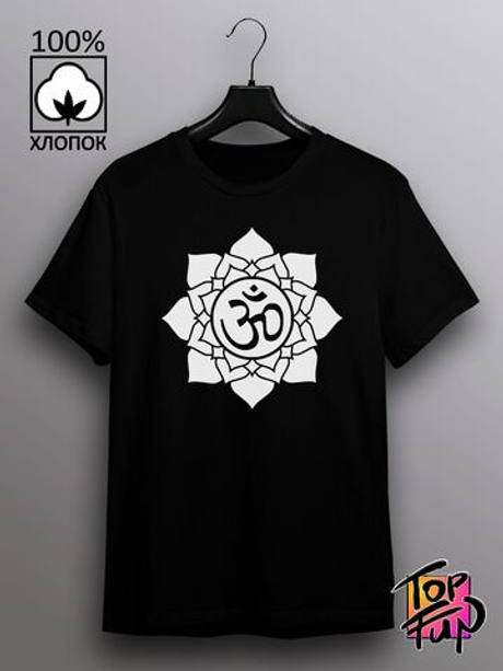 Футболка с принтом Лотос со знаком ОМ