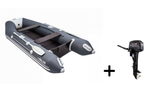 Аква-3200 СКК СЕРЫЙ/ГРАФИТ слань-книжка киль + PARSUN T 9.8 BMS (комплект лодка + мотор)