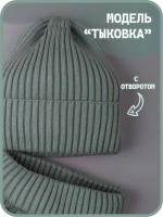 Шапка для мальчика и снуд вязаные осенняя