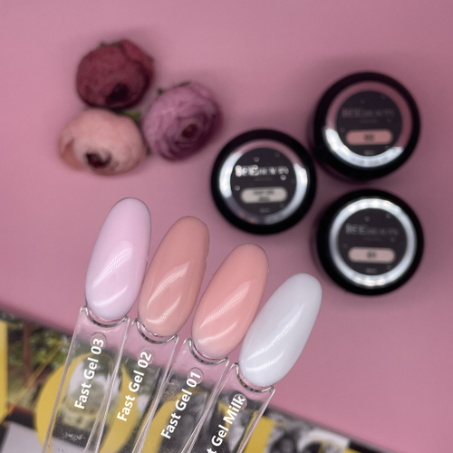 IceBeauty Fast gel 01 Nude beige, 15 мл