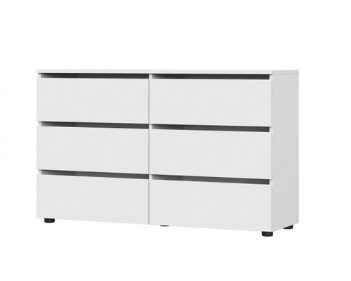 Токио Комод 6 ящиков(Белый текстурный ) SV Мебель