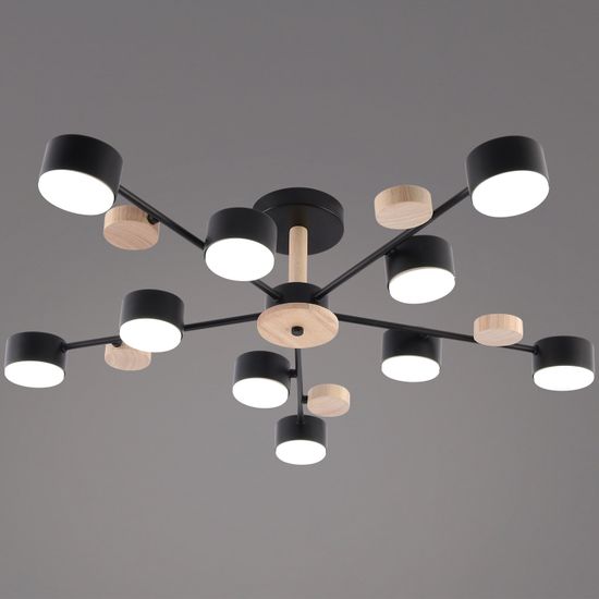 03758-0.3-10 BK+WOOD GX53 светильник потолочный