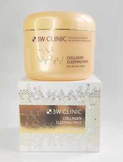 Ночная маска для лица с коллагеном 3W CLINIC COLLAGEN SLEEPING PACK, 100 мл