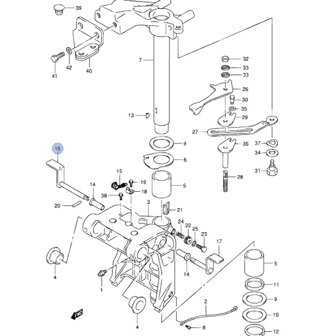 Фиксатор угла наклона Suzuki DF25-DF50