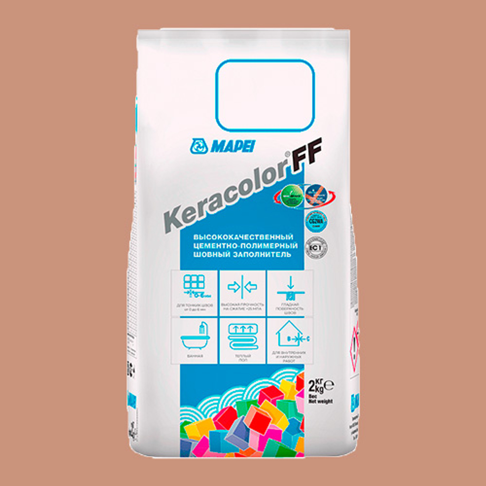 Затирка швов цементная Mapei Keracolor FF №141 Карамель 2кг