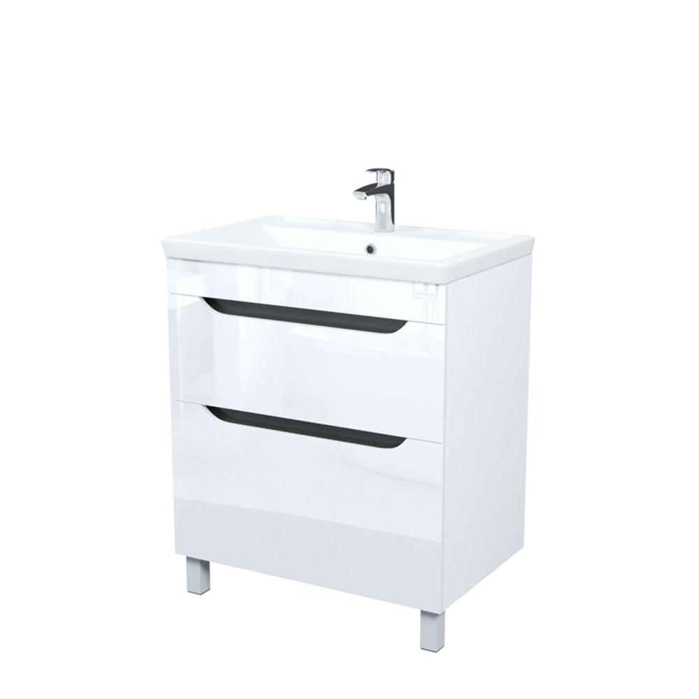 Тумба с умывальником IDDIS Ray, напольная, 70 см, белый, RAY70WFi95K