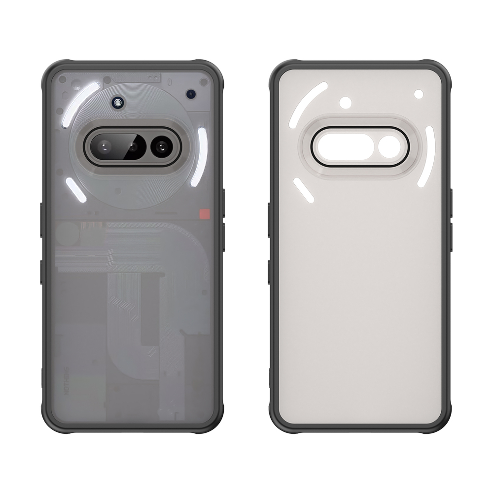 Защитный чехол с черными рамками для Nothing Phone 3a, задняя крышка тонированная прозрачная
