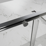 Душевая дверь Azario SHANGHAI раздвижная 150х195, толщина полотна 6мм универсальная, цвет профиля брашированное золото