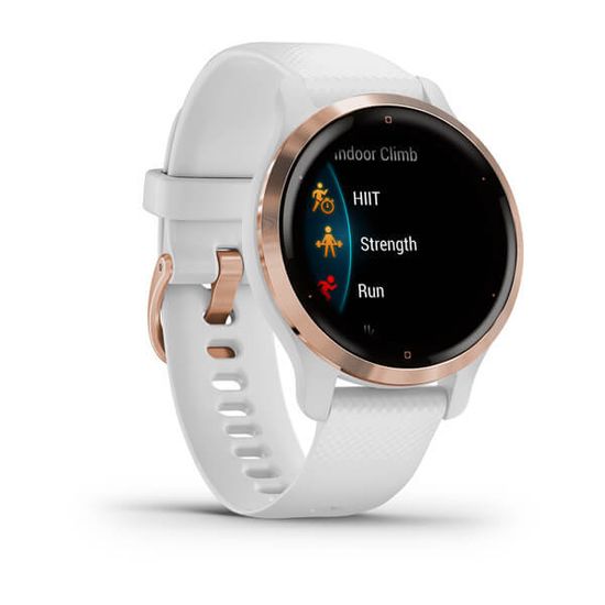 Умные часы Garmin Venu 2S белые цвета розовое золото