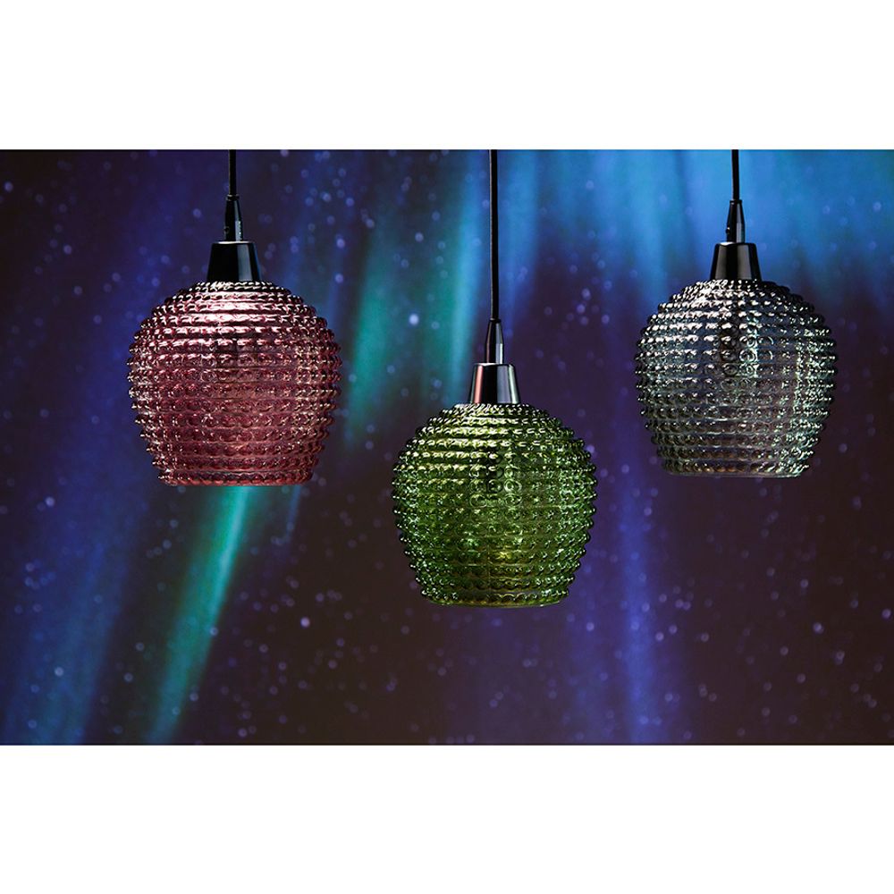 Светильник подвесной каскадный Aurora, 65х18 см, сливовый/зеленый/серый