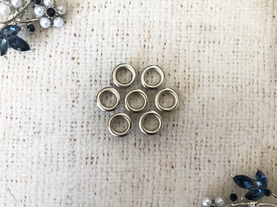 Люверсы сталь №2, Ø 4 мм, h 4,5 мм, никель