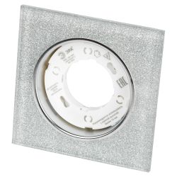 Светильник встраиваемый cо светодиодной подсветкой ЭРА DK LD50 CH/SHSL под лампу GX53 хром/серебро