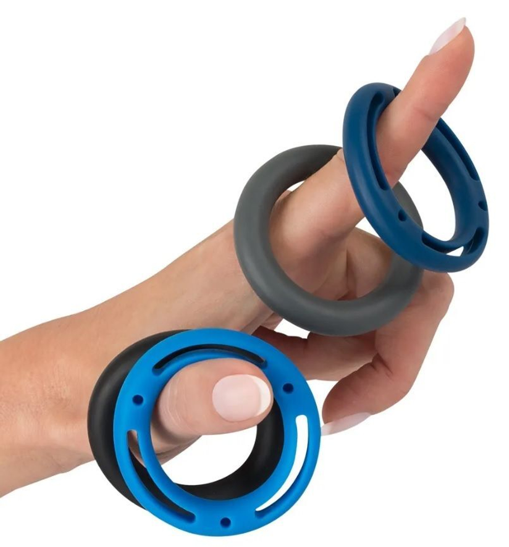 Набор из 2 эрекционных колец Cock Ring Set Pack (Цвет: разноцветный)