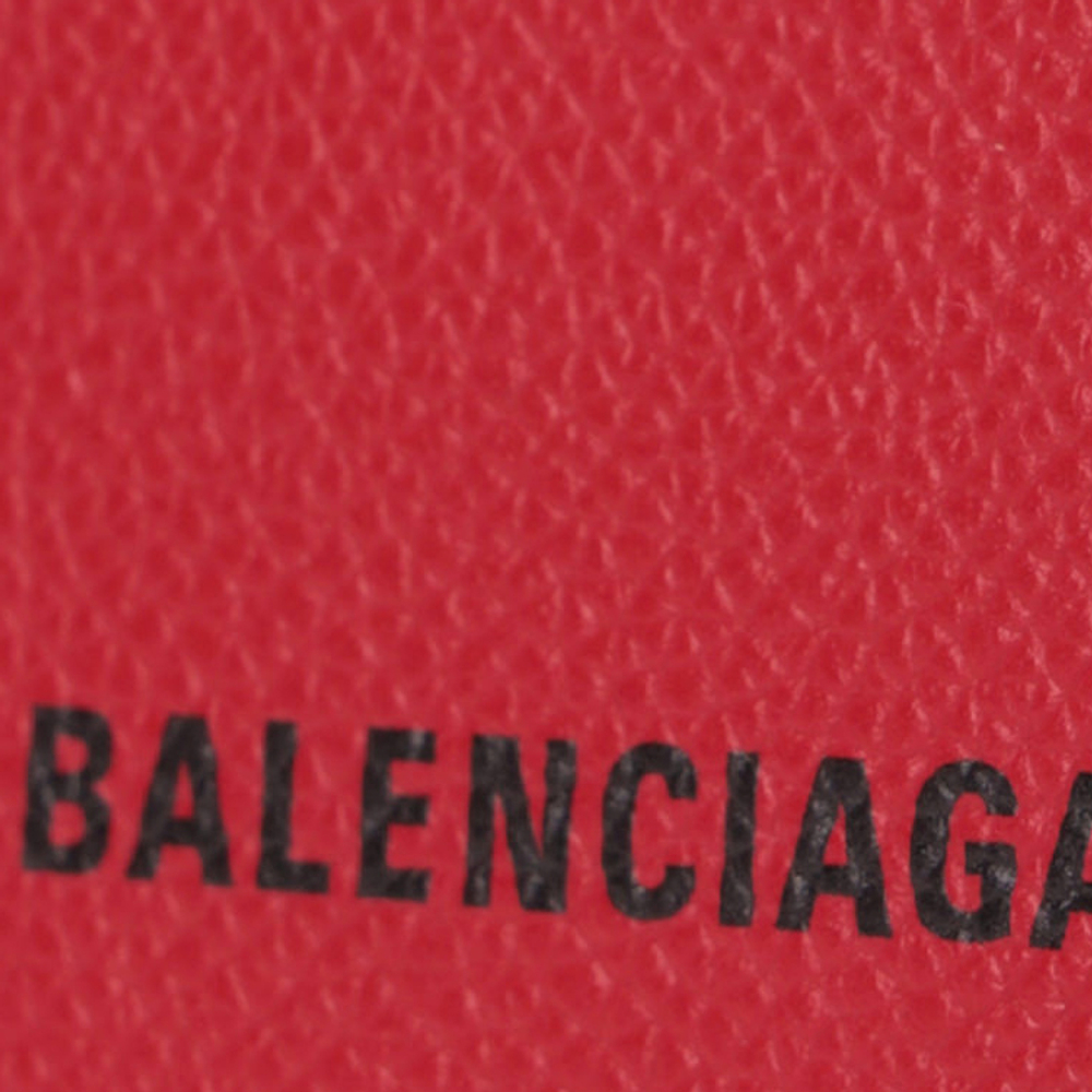 Balenciaga Cash Calfskin Wallet, Coin Purse, Card Holder Women"s Red