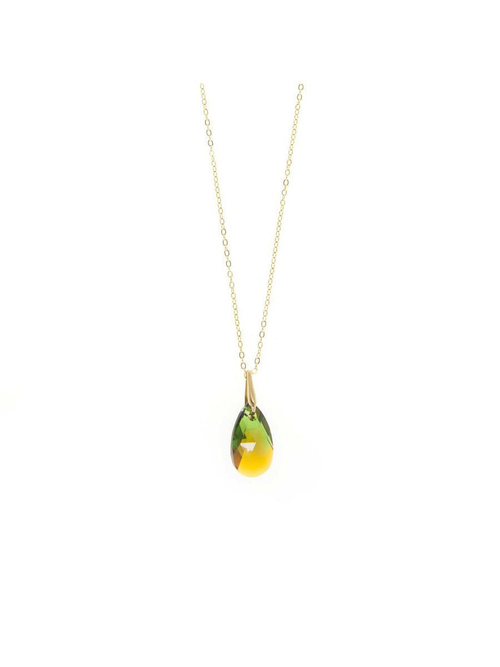 "Новато мод."  подвеска в золотом покрытии из коллекции "Crystal Rain" от Jenavi с замком карабин