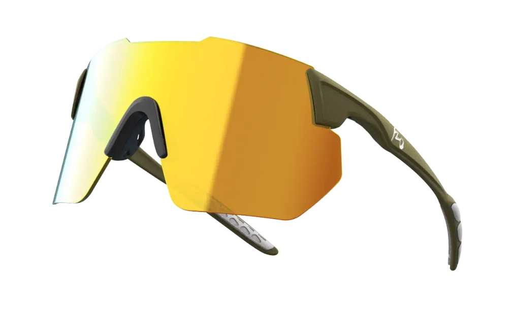 Спортивные очки с диоптриями 720armour Kamikaze Cylinder + / Olive Branch / Brown Yellow Ti Lens