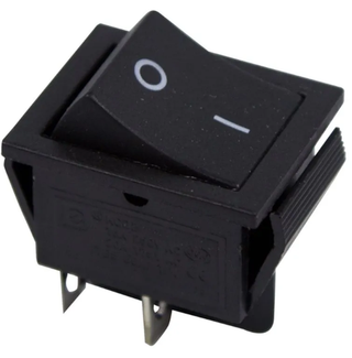 Клавиша-тумблер квадрат БОЛЬШОЙ 250V 15А (4с) (ON-OFF) черный REXANT 362310