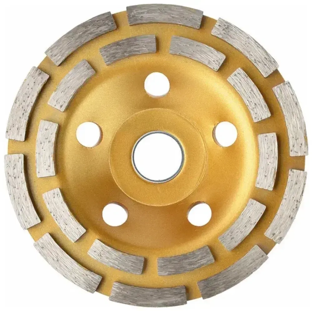 Чашка алмазная зачистная двухрядная Leader Tools , сегмент 125 мм / Шлифовальный круг / Круг зачистной