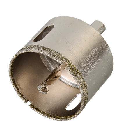 Коронка алмазная Вихрь по керамограниту/керамике, 55 мм