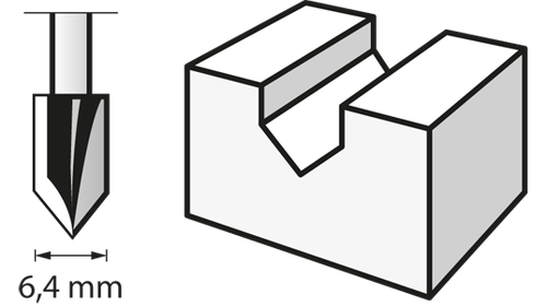 Фреза V-образная 6,4 мм DREMEL 2615064032