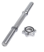 Гриф гантельный BB-107 d=25 мм, металлический, хромированный, 35 см