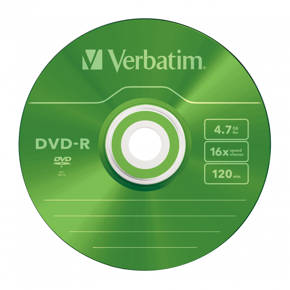 Оптический диск Verbatim DVD-R 4.7GB 16X AZO Color, Slim Case, 5 шт