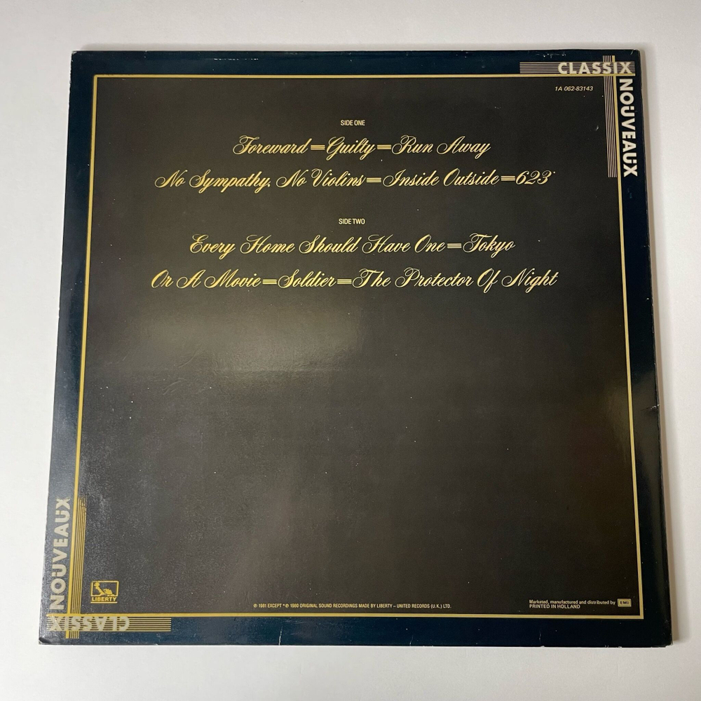 Винтажная виниловая пластинка LP Classix Nouveaux Night People (Holland 1981)