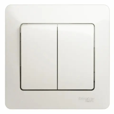 GLOSSA 2-клавишный ВЫКЛЮЧАТЕЛЬ, сх.5, 10АХ, в сборе, ПЕРЛАМУТР