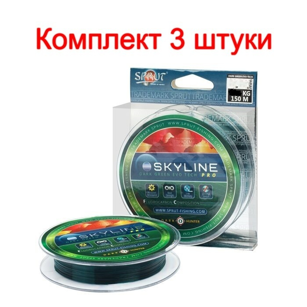 Леска Sprut  SKYLINE EvoTech PRO DarkGreen