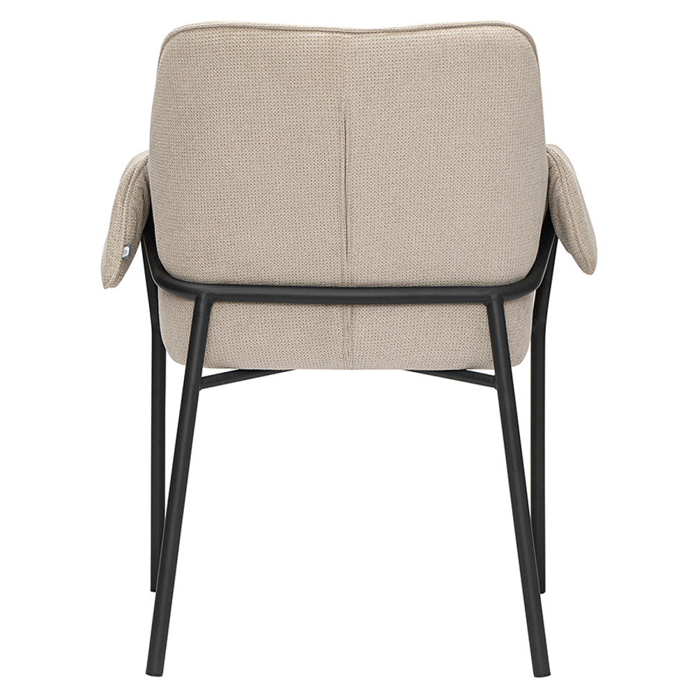 Стул Bergenson Bjorn Aline, шенилл, серо-бежевый/черный